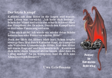 Fantasy-Postkarte: Der letzte Kampf